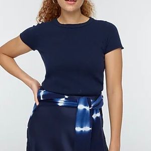 New J Crew Short Sleeve Cashmere Tee Shirt Blue